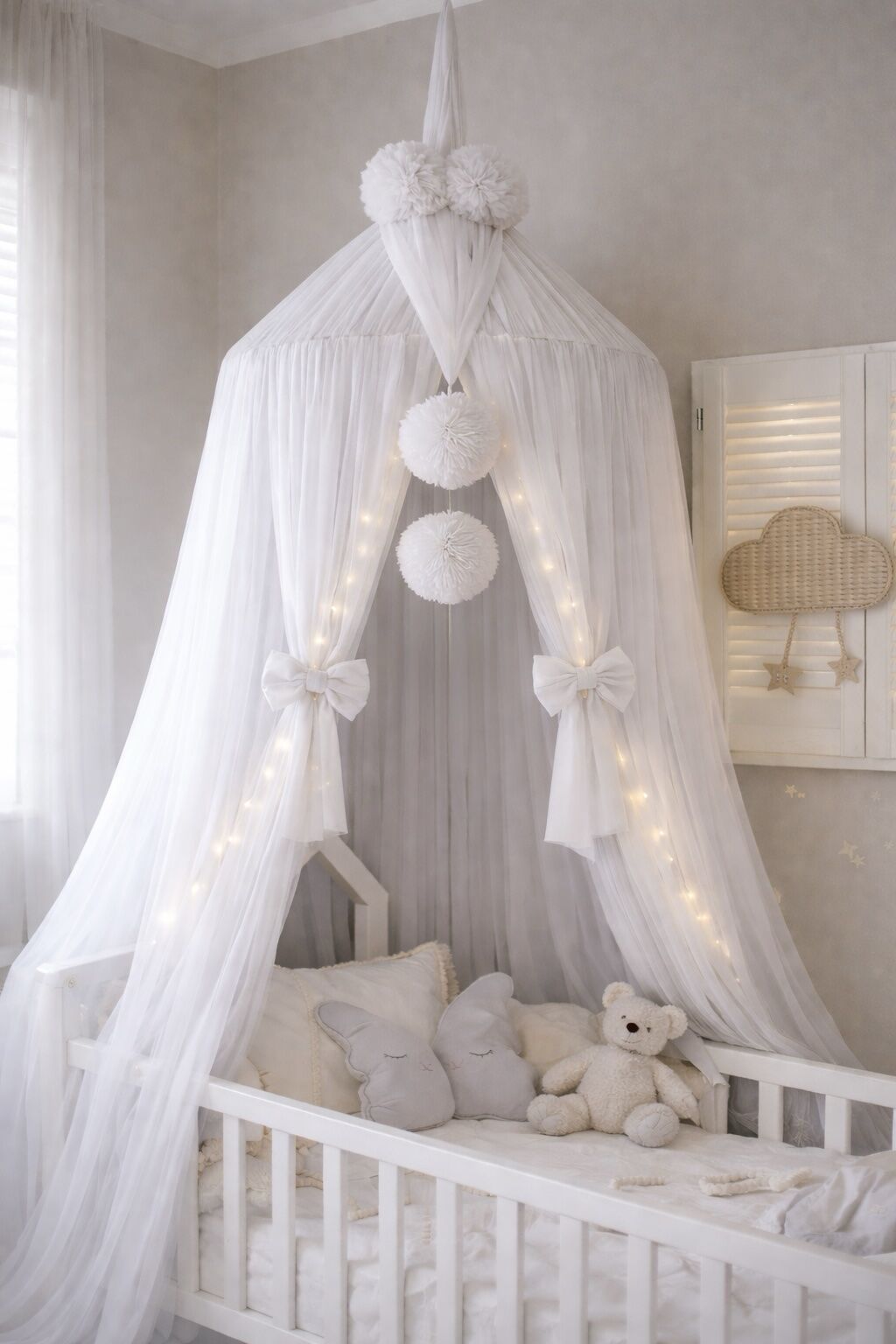 Baldachin Tüll Weiss Hauptbild