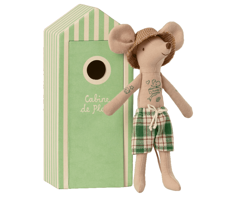 Maileg-Strandmaus, Papa in Cabin de Plage Hauptbild