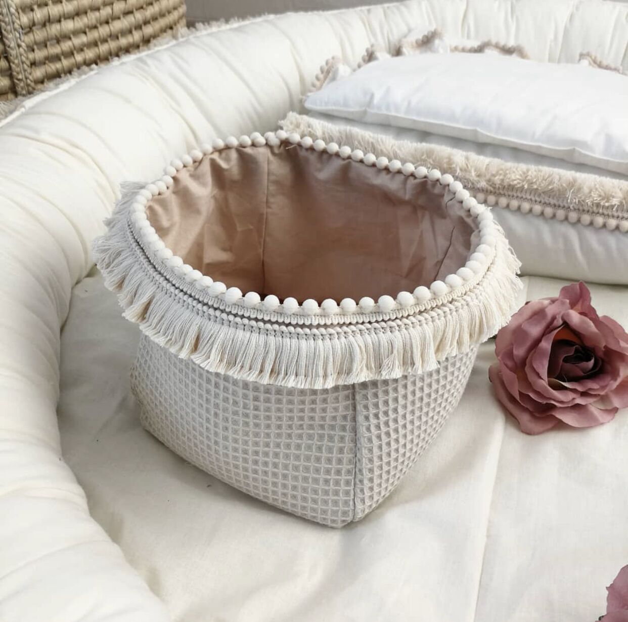 Utensilo Wickeltisch Korb Boho Hauptbild