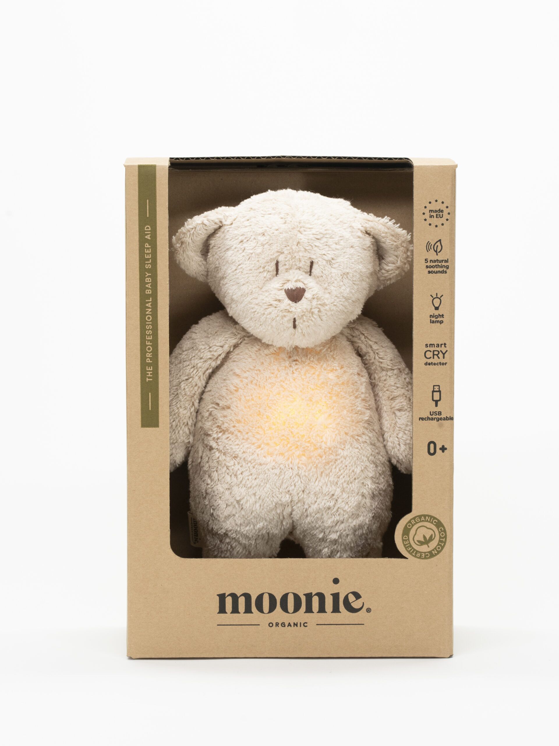 Moonie 2.0 Bear Sand – Einschlafhilfe mit Rosa Rauschen Hauptbild