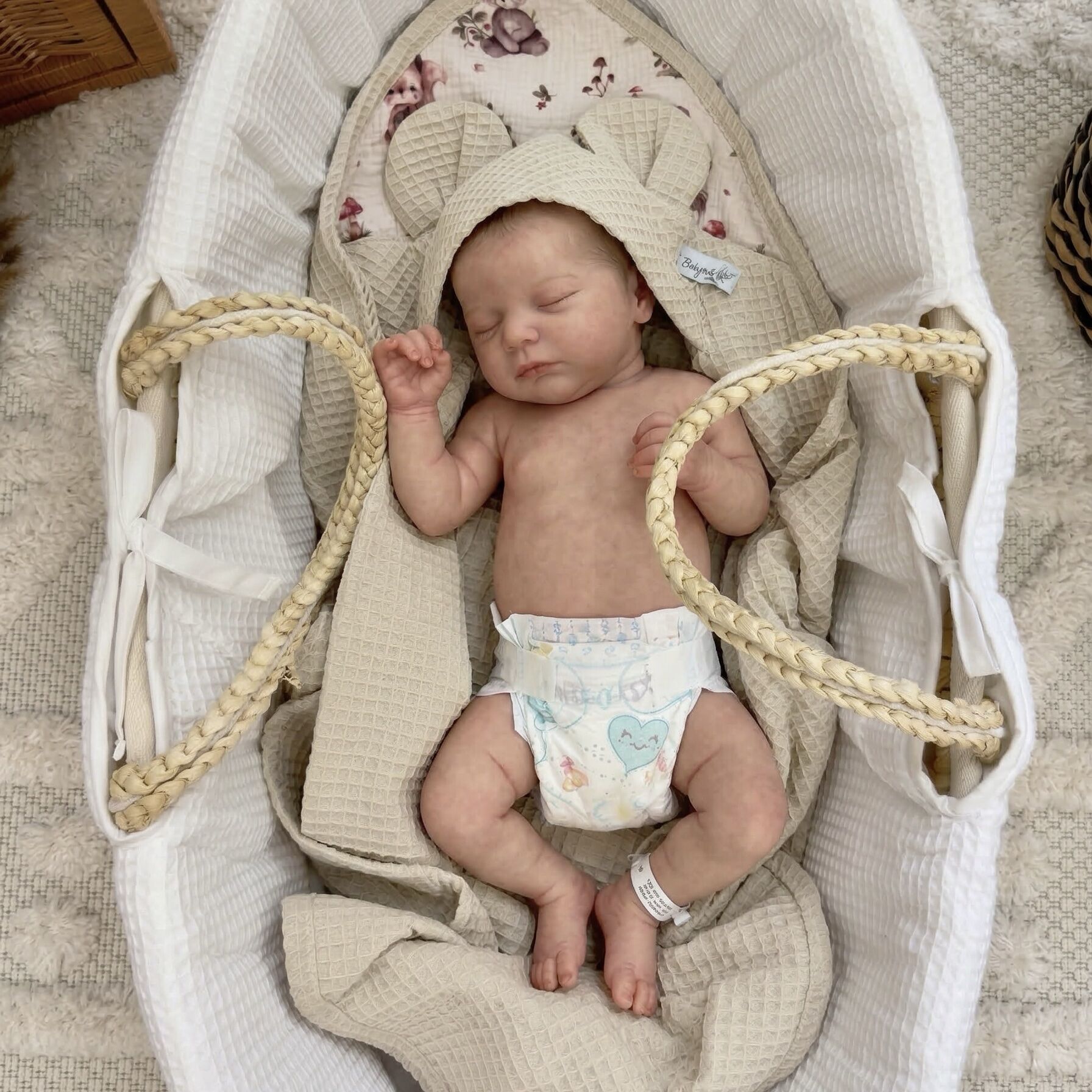 Badtuch mit Kapuze | Waffel| Woodland Friends Hauptbild