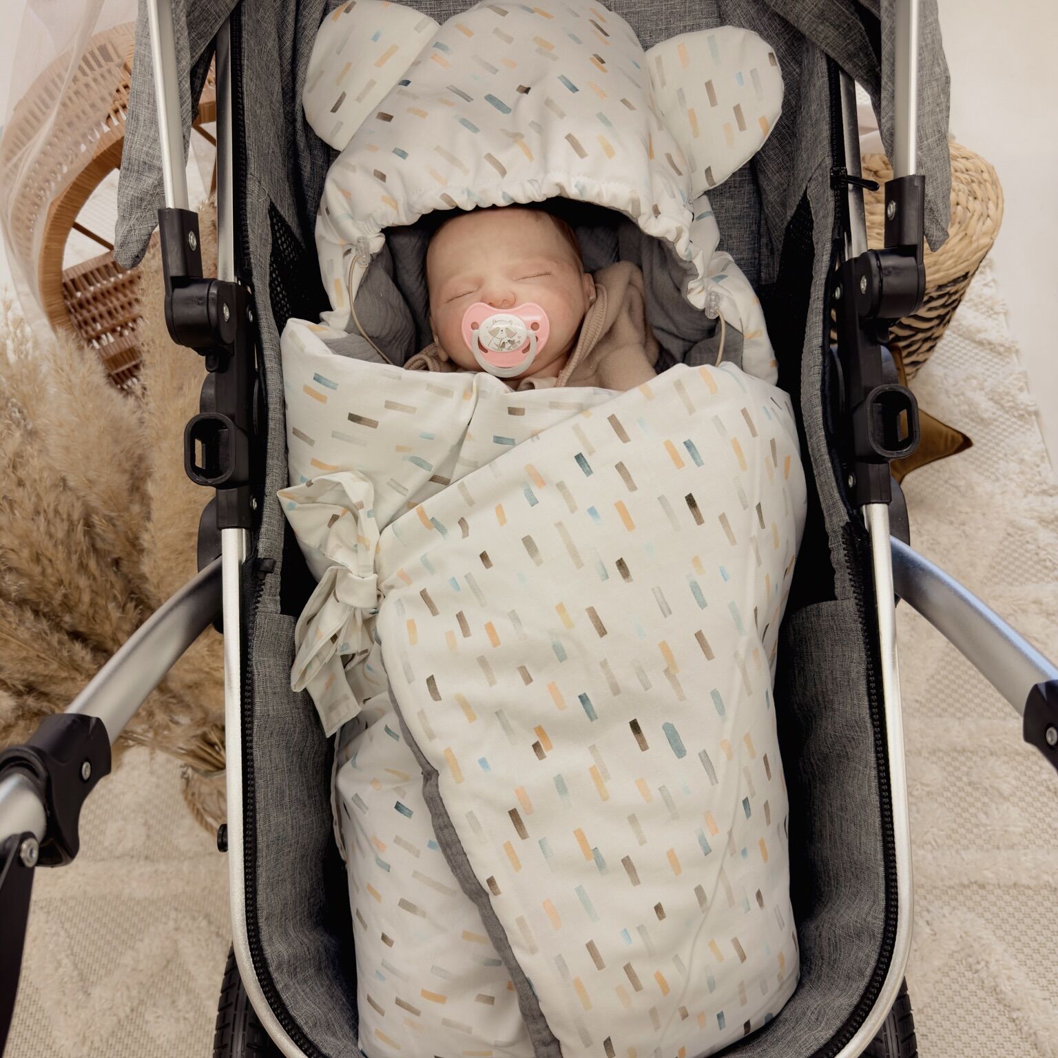 Autoschale Decke |Premium Musselin Musselin Baumwolle| Confetti Hauptbild