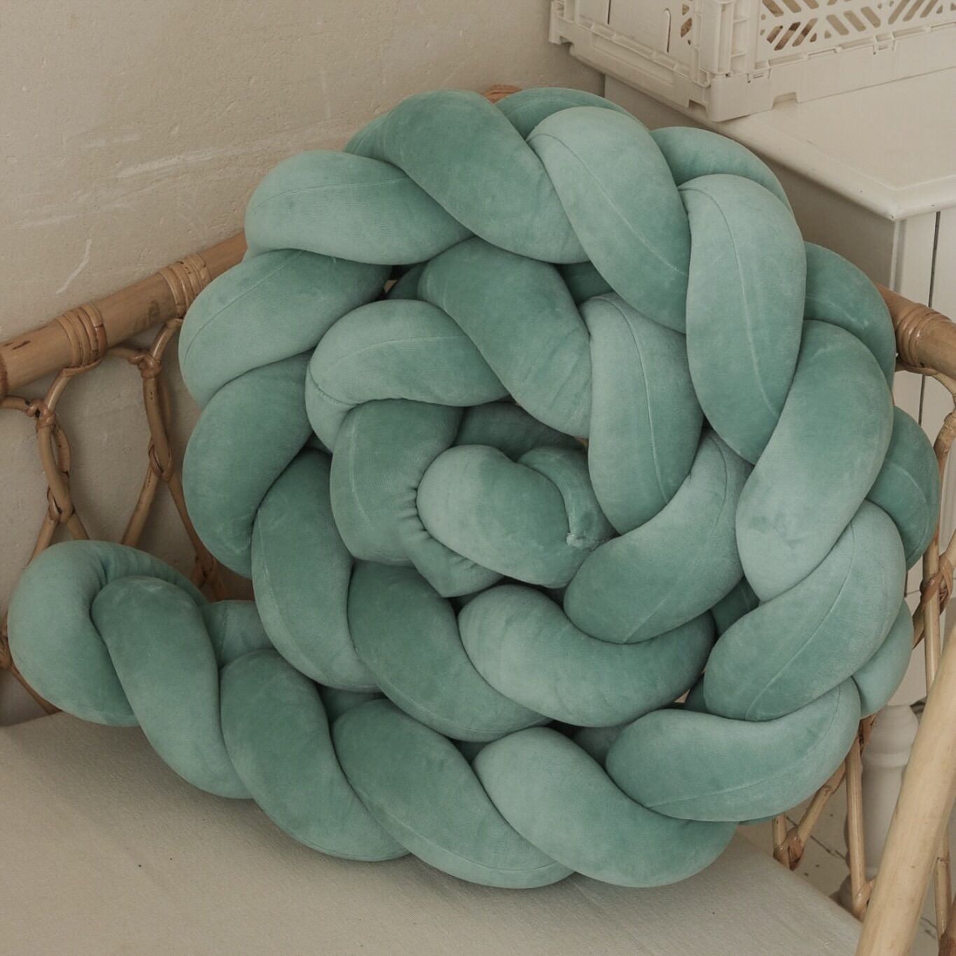 Bettschlange Velours Teal Hauptbild