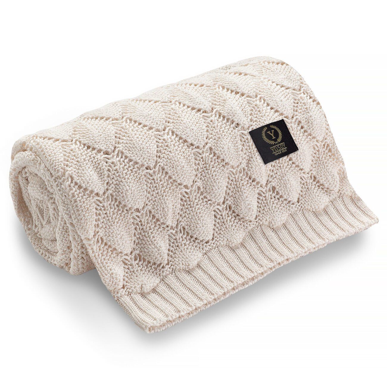 Bambus Babydecke Shells White Pearl – Bild 1