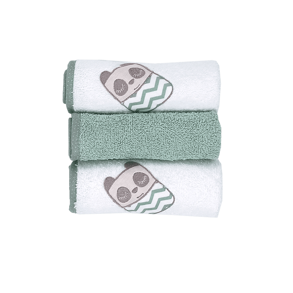 Washcloths 3-pack | Terry cloth | Tiny Friends - Image 1