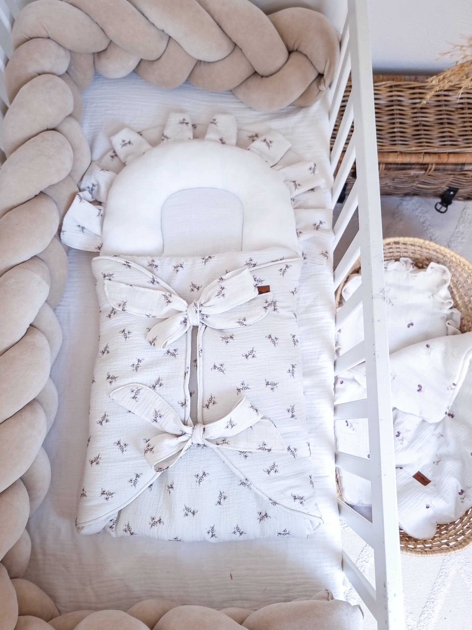 Multifunktioneller Babyschlafsack| Premium Musselin|0-8M| Blackberry – Bild 1