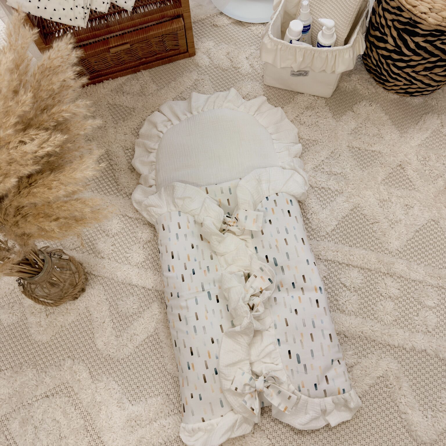 Multifunktioneller Babyschlafsack| Premium Musselin Baumwolle|0-8M|Confetti – Bild 1