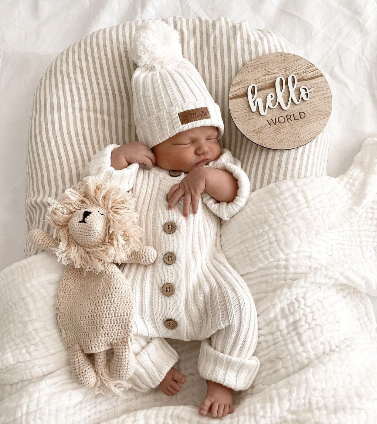 Ribbed Strampler|Milk |0-3M – Bild 1