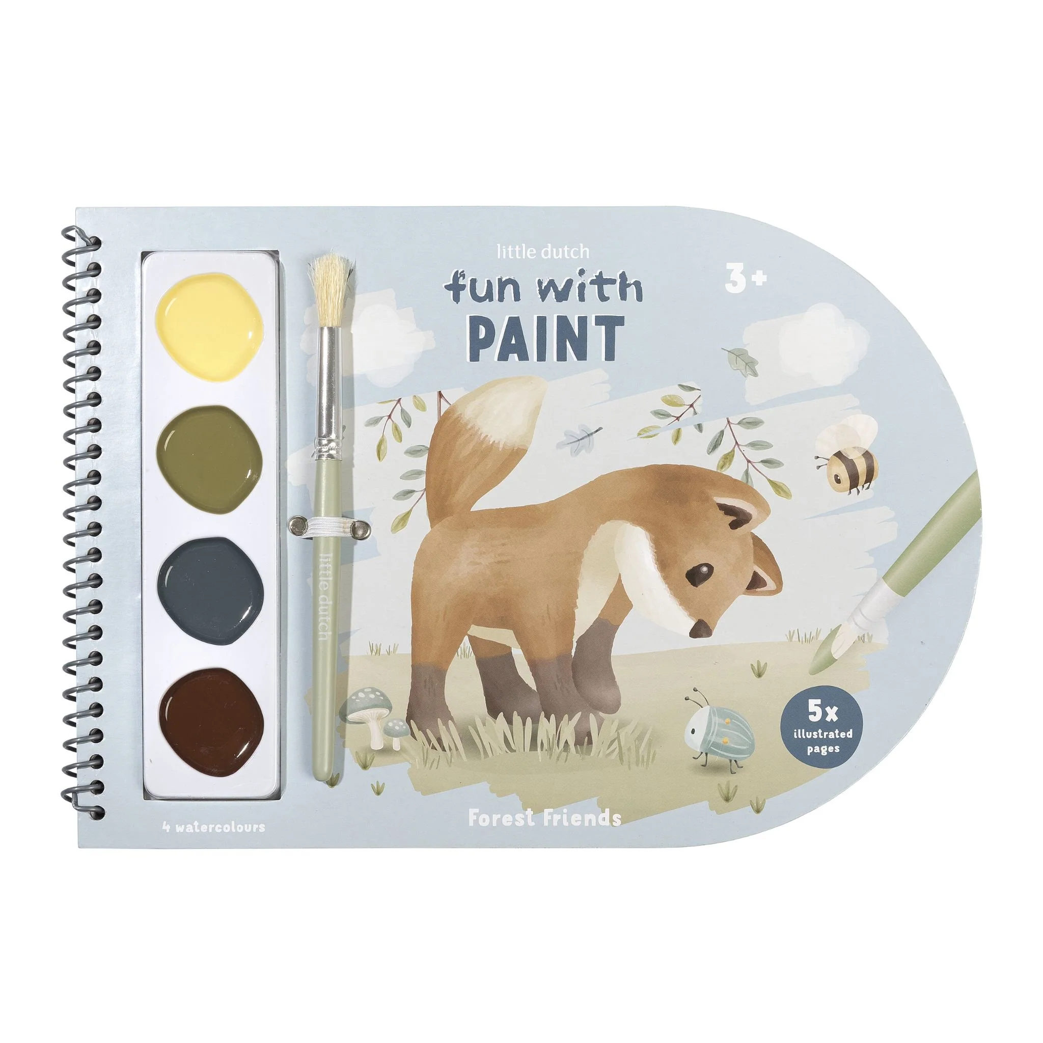 Forest Friends Coloring Book with Paint Box - Image 1